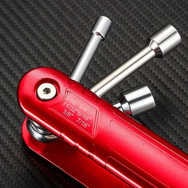 Portable Sleeve Tool Combos Set, Folding Socket Wrench, - Image 4
