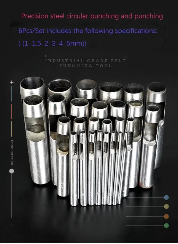 WUTA 5-15 Pcs Kit Hollow Punch Set Round Hole Punch Tool - Image 13