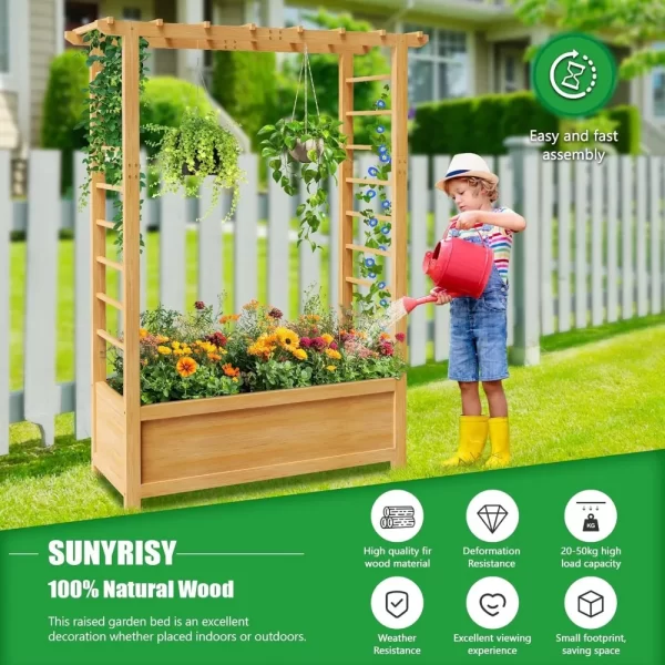 Raised Garden Bed with Trellis - Image 5
