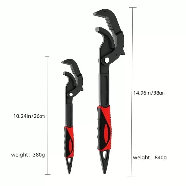 Multifunction Auto Power Grip Pipe Wrench Metal Self Adjusting Spanner - Image 12