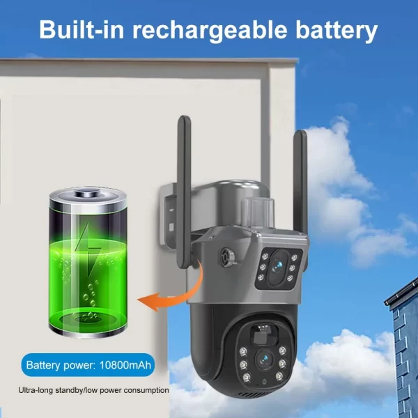 8MP 4K WiFi Solar Camera Outdoor Wireless CCTV Surveillance Camera With Solar Panel - Image 4