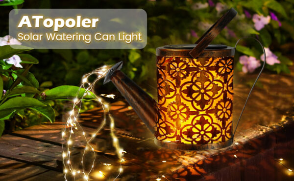 Solar Watering Can Light 36 LED Waterproof Kettle String Lamp Hanging Solar Lantern - Image 19
