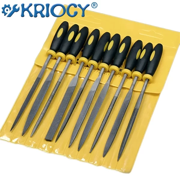 5pcs Alloy Steel File Set Precision Round Half-Round Flat Square Triangular Hand Files Steel Rasp Needle Filing