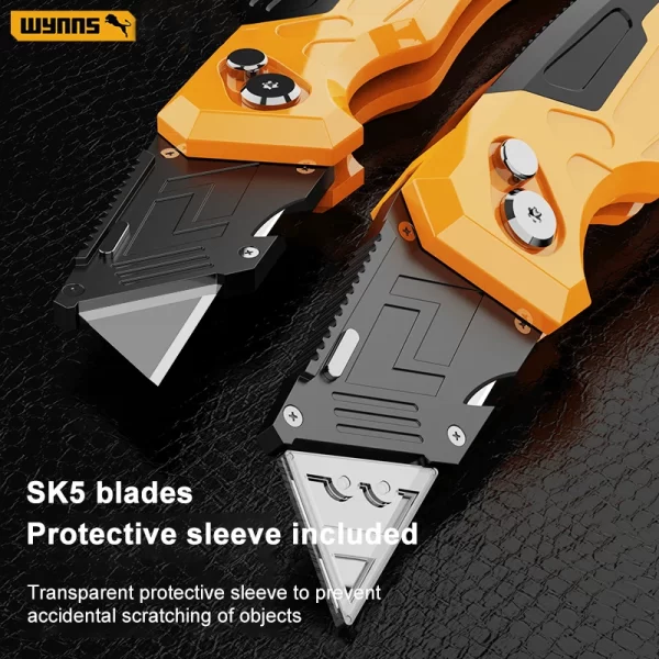 WYNNS Heavy Duty Box Cutter Folding Utility Knife - Image 3