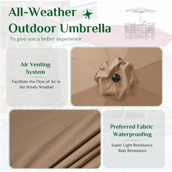 JHK Outdoor Patio Umbrella UV Protection - Image 6