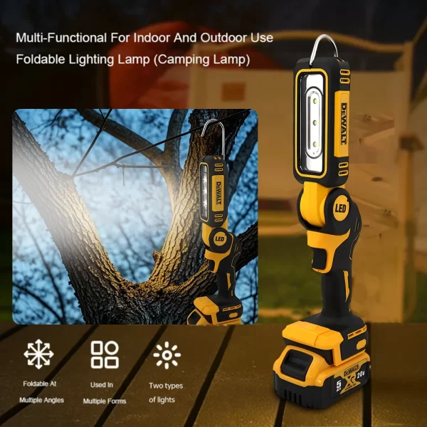 Dewalt 20V 90 Degree Folding LED Work Light - Image 5