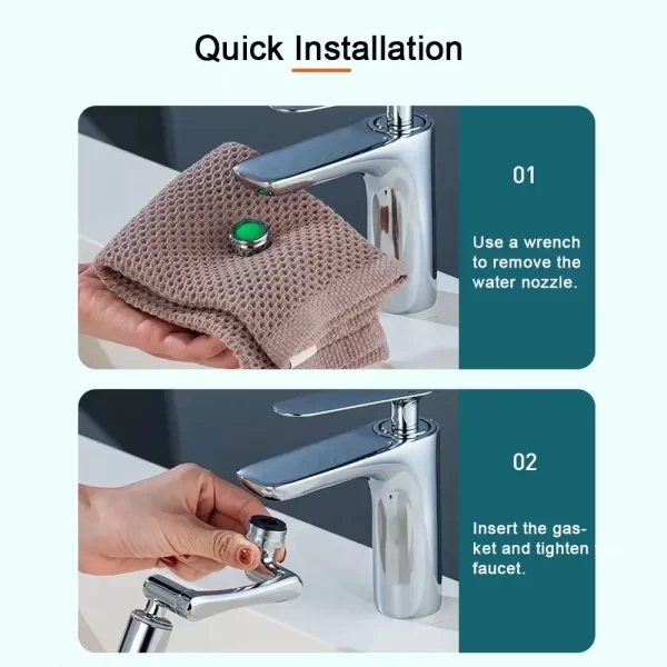 Universal Rotation Extender Faucet Aerator - Image 14