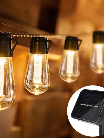 Solar String Lights Outdoor LED Globe Bulbs
