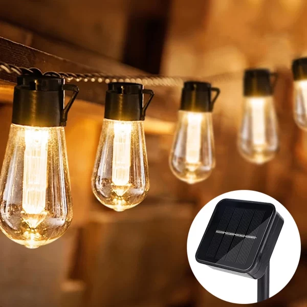 Solar String Lights Outdoor LED Globe Bulbs