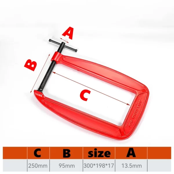 G Clamp Deep Reach C Clamp,4 Inch C-Clamp Set Industrial Strength C Clamps - Image 7