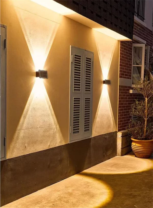 Solar Wall Lamp Outdoor LED Solar Light Waterproof Up And Down Luminous - Image 20