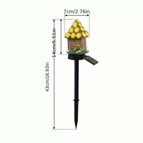 1pc creative solar resin mushroom house light, waterproof LED - Image 7