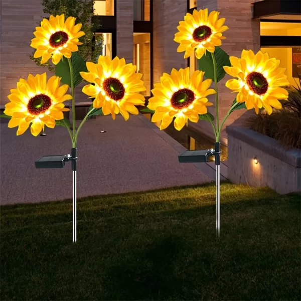 LED Solar Simulation Sunflower Lights Garden