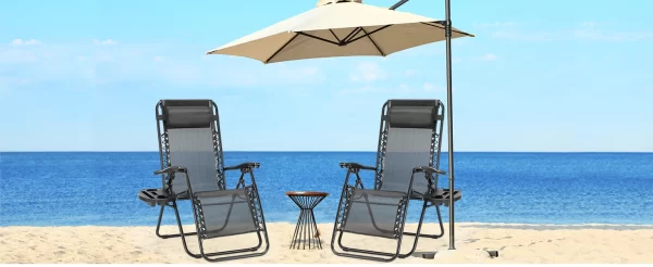 JHK Zero Gravity Set of 2 Portable Recliner - Image 13