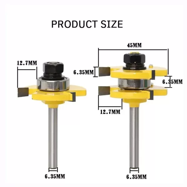 2PCS Woodworking Milling Cutter 3 Teeth - Image 6