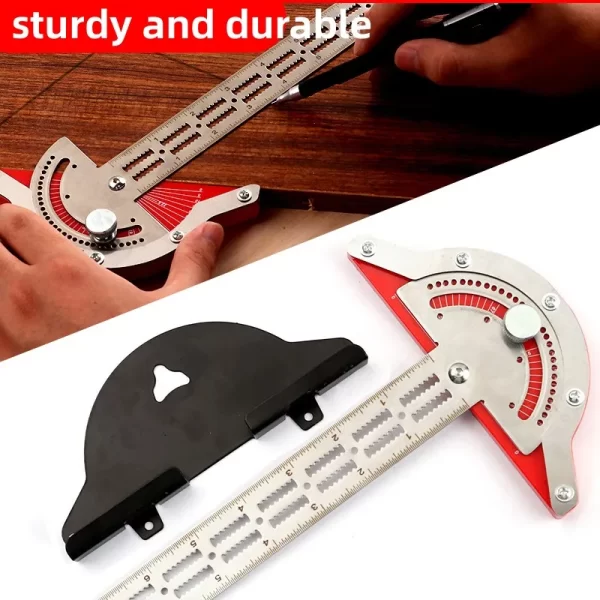 Woodworkers Edge Ruler Stainless Steel Protractor Angle - Image 7