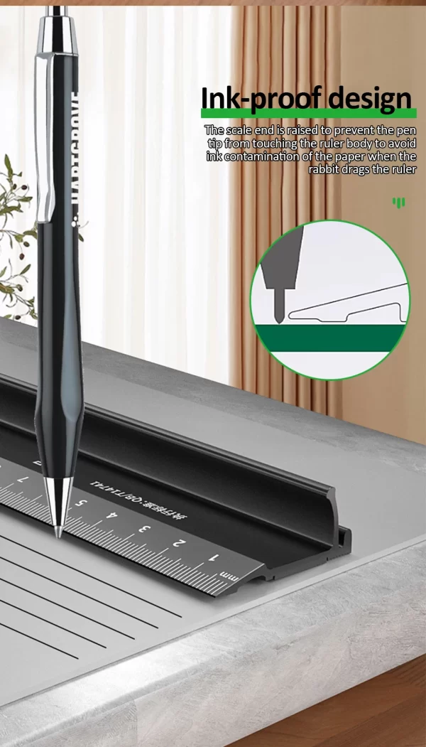 20/30/45cm Aluminum Straight Ruler Multifunctional - Image 16