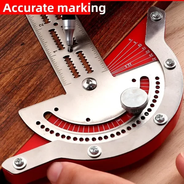 Woodworkers Edge Ruler Stainless Steel Protractor Angle