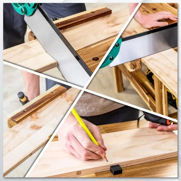 48-Inch Acacia Hardwood Workbench with Drawer - 330lbs Weight Capacity - Image 4