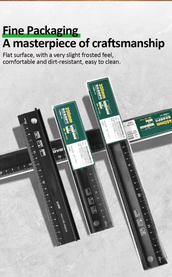 20/30/45cm Aluminum Straight Ruler Multifunctional - Image 21