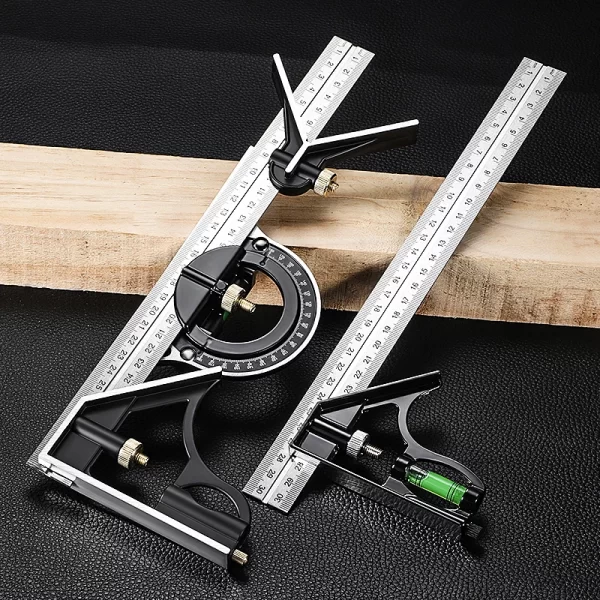 Multi Functional Combination Adjustable Right Angle Ruler and Protractor