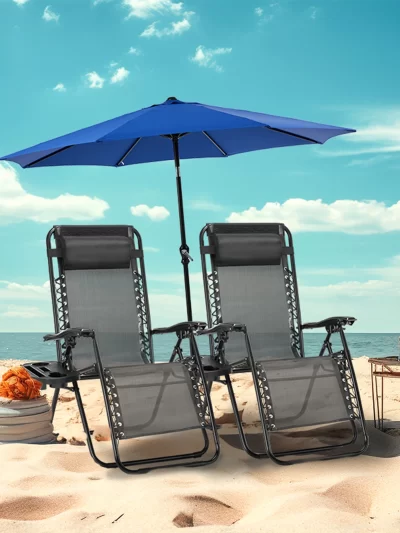 JHK Zero Gravity Set of 2 Portable Recliner