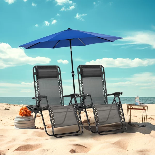 JHK Zero Gravity Set of 2 Portable Recliner