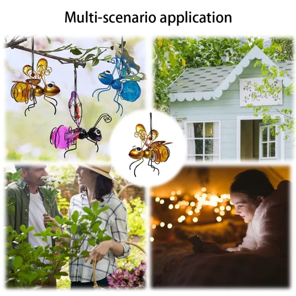 Solar Hanging Bug Light Flying Insect Fairy Lamp Garden Bug Light - Image 11