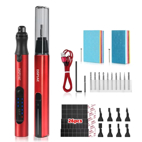 DSPIAE ES-A Reciprocating Sander DIY Electric USB Charge Grinding Pen Plastic Model Sanding Heads Sandpaper - Image 8