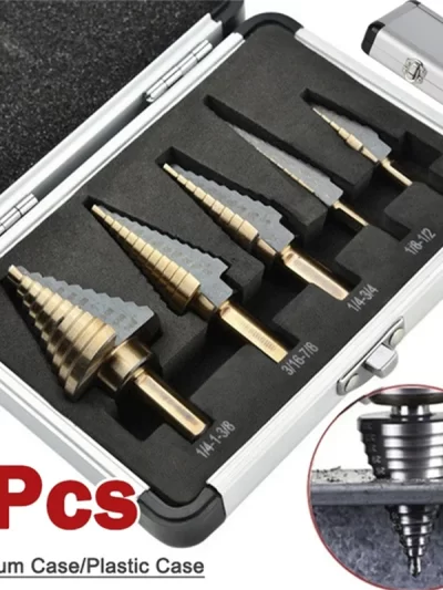 5pcs Step Drill Bit Set Carbide Drill Perforator Hole Cutter Tool