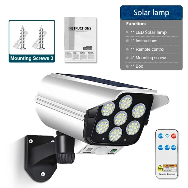 Smart Solar Powered Wall Lamp with Remote Motion Sensor - Image 7