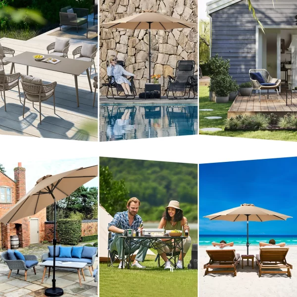JHK Outdoor Patio Umbrella UV Protection - Image 18