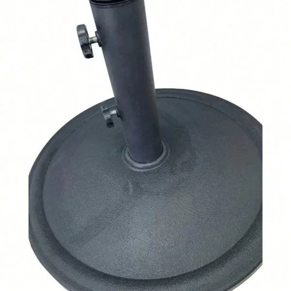 26 lbs matte black round umbrella base base designed for patio tables, suitable for outdoor use on patios, decks, etc. - Image 4