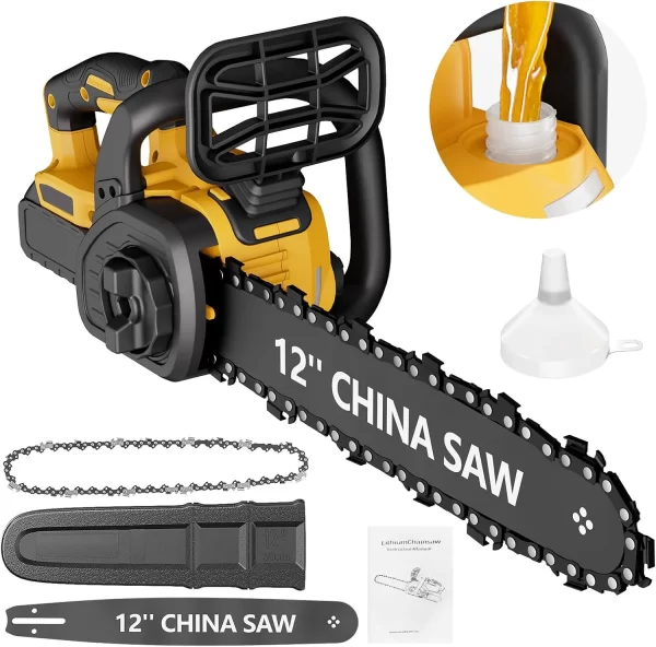 12" Cordless Chainsaw Handheld Garden Electric Chain Saw DeWalt 20v