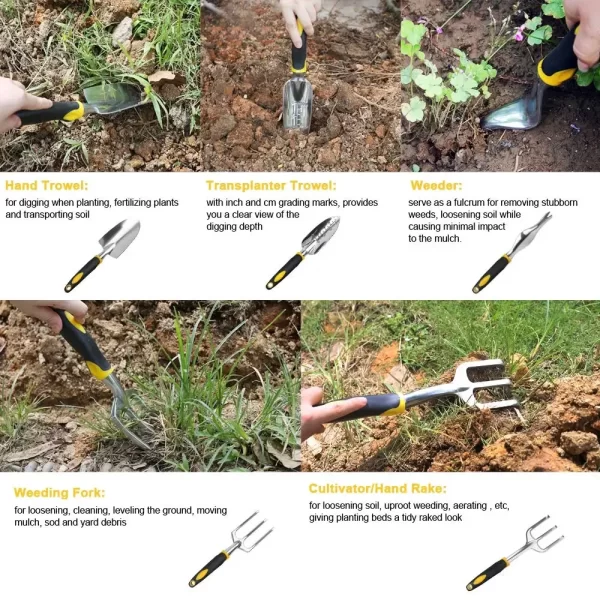 Garden Tool Hand Trowel,Rake,Cultivator,Weeder Tools - Image 3