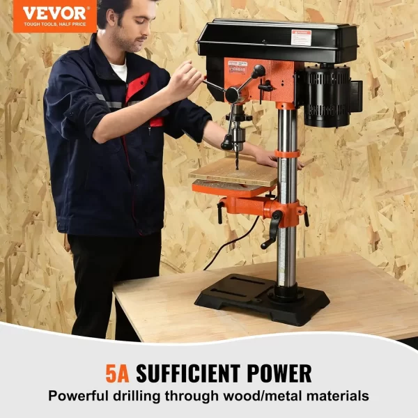 12 in Benchtop Drill Press, 5 Amp 120V, - Image 9