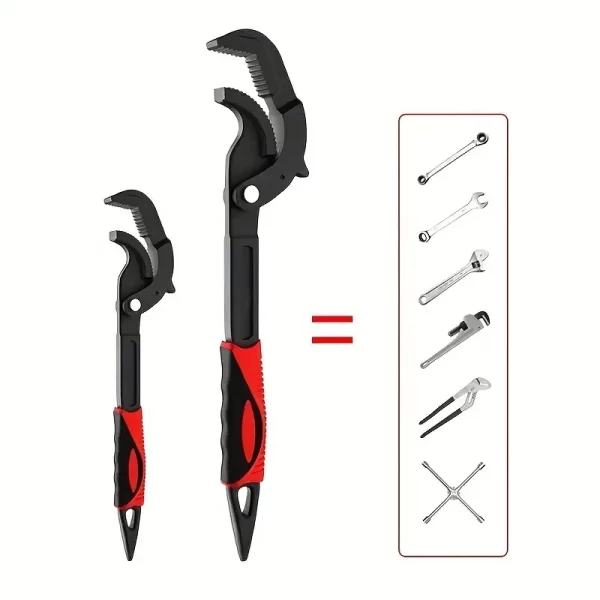 Multifunction Auto Power Grip Pipe Wrench Metal Self Adjusting Spanner - Image 6