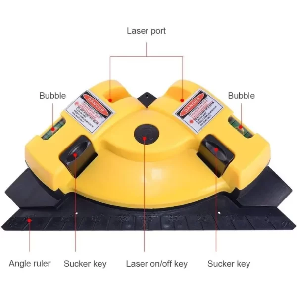 90 Degree Triangle Laser Level Tile Laying Tool - Image 17