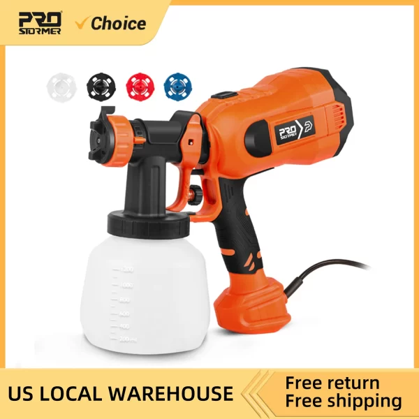 750W Paint Sprayer High Power HVLP Electric Spray Gun with