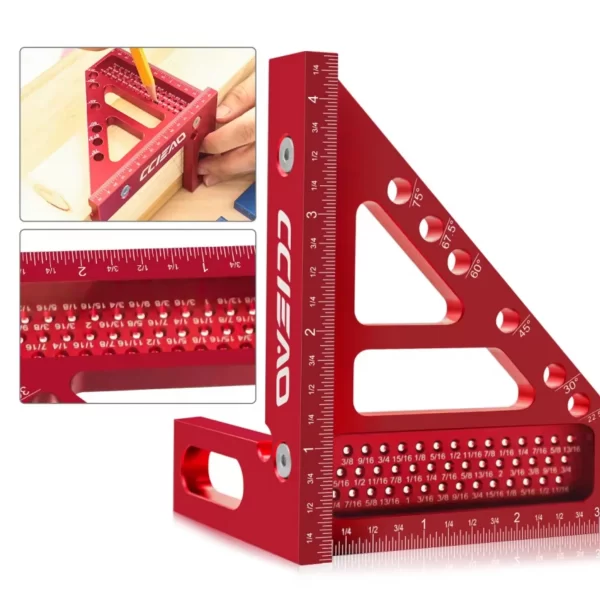 Imperial 3D Multi-Angle Measuring Ruler, 45/90 Degree