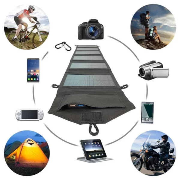 6-fold 800W Foldable solar panel 20w/h  portable solar panels charger USB 5V DC Full time power solar panel mobile power supply - Image 19