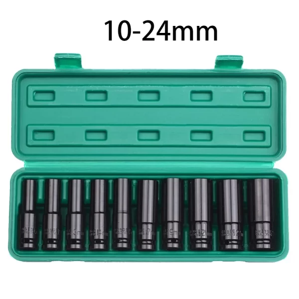 1/2Inch Drive 6-Point Impact Socket Set 10-Piece Metric Sizes 8-24m/10-24mm - Image 10