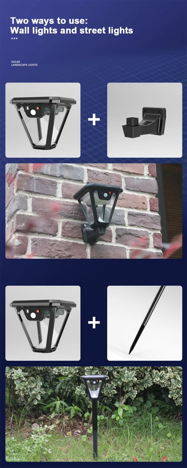 5000K Solar Pathway Garden Decor Lights Outdoor With Motion Sensor IP65 Waterproof - Image 13