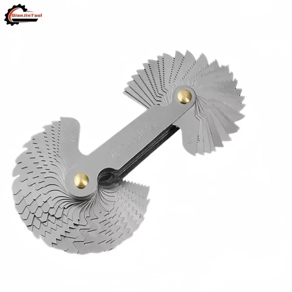 58 in 1 Thread Gauge Pitch Scale Stainless Steel High Precision Metric Britain America 55-60 Degree