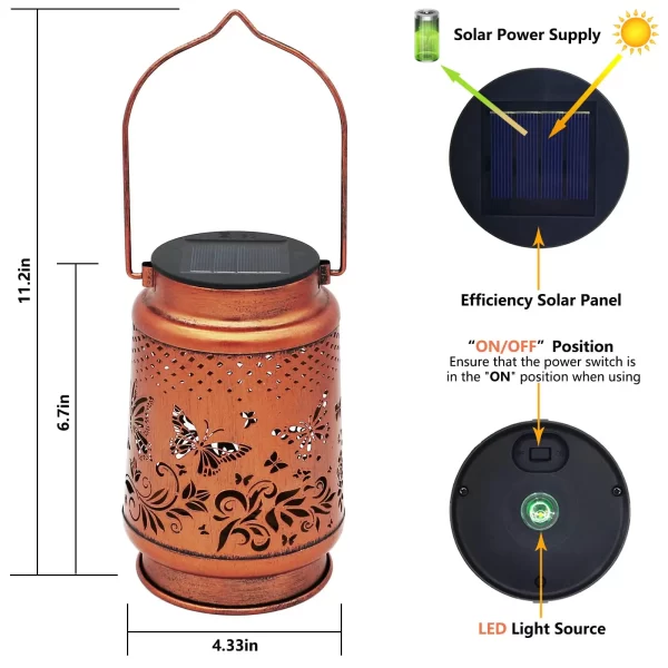 Solar Lanterns Outdoor Waterproof Butterfly - Image 7