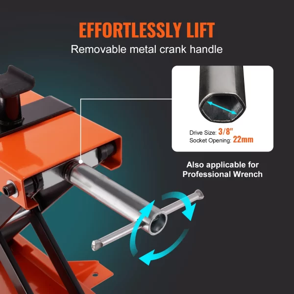 VEVOR Motorcycle Lift 500kg Motorcycle Scissor Lift Jack - Image 5