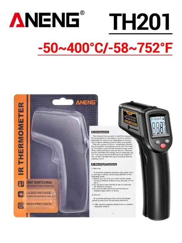 ANENG TH201 Celsius Display Digital Infrared Thermometer - Image 7