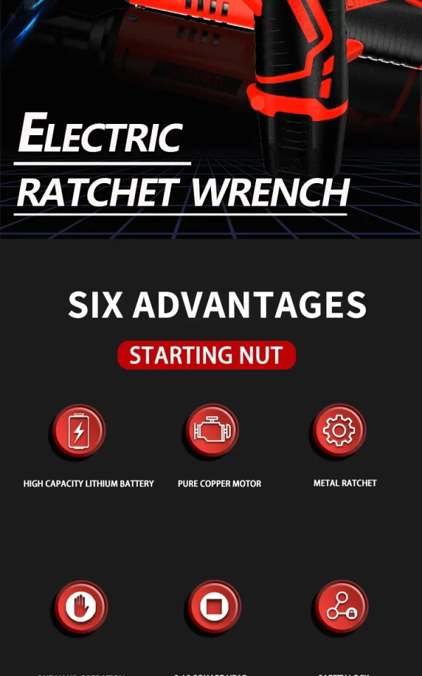 LYUWO 3/8 Rechargeable Electric , Ratchet Set, Angle Drill, Screwdriver - Image 9