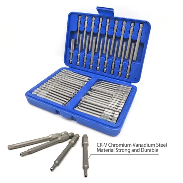 50pcs 75mm Extra Long Reach Bit Set Security Screwdriver Bits Torx Star Hex Bit - Image 14