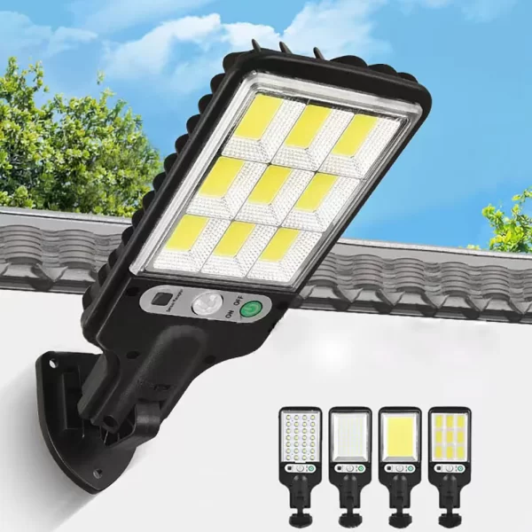 Solar Outdoor LED Wall Light, Waterproof 3modes Induction